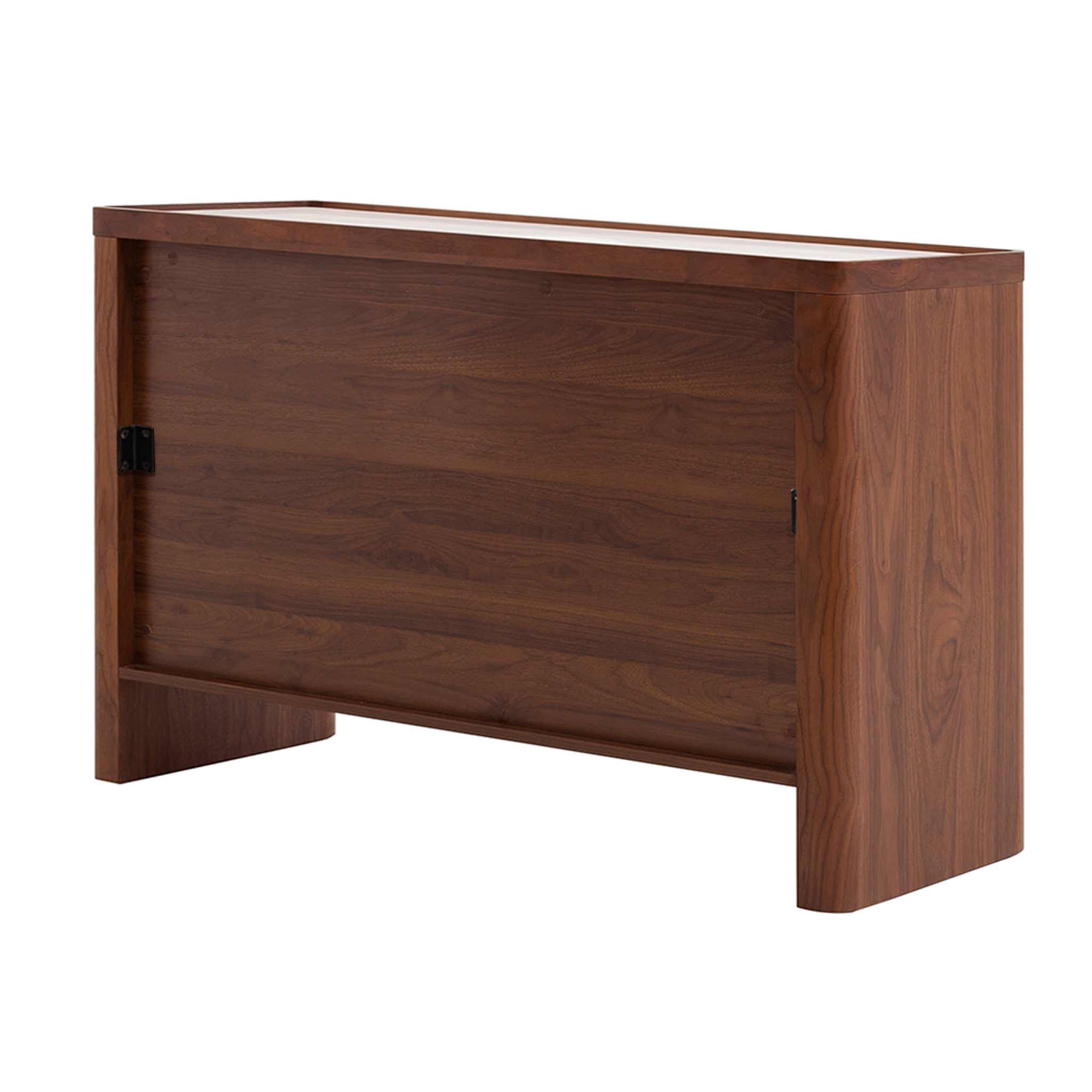 Ex Display - Modesta Glass Top Chest of Drawer - Walnut Drawer Iggy-Core