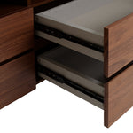 Ex Display - Modesta Glass Top Chest of Drawer - Walnut Drawer Iggy-Core