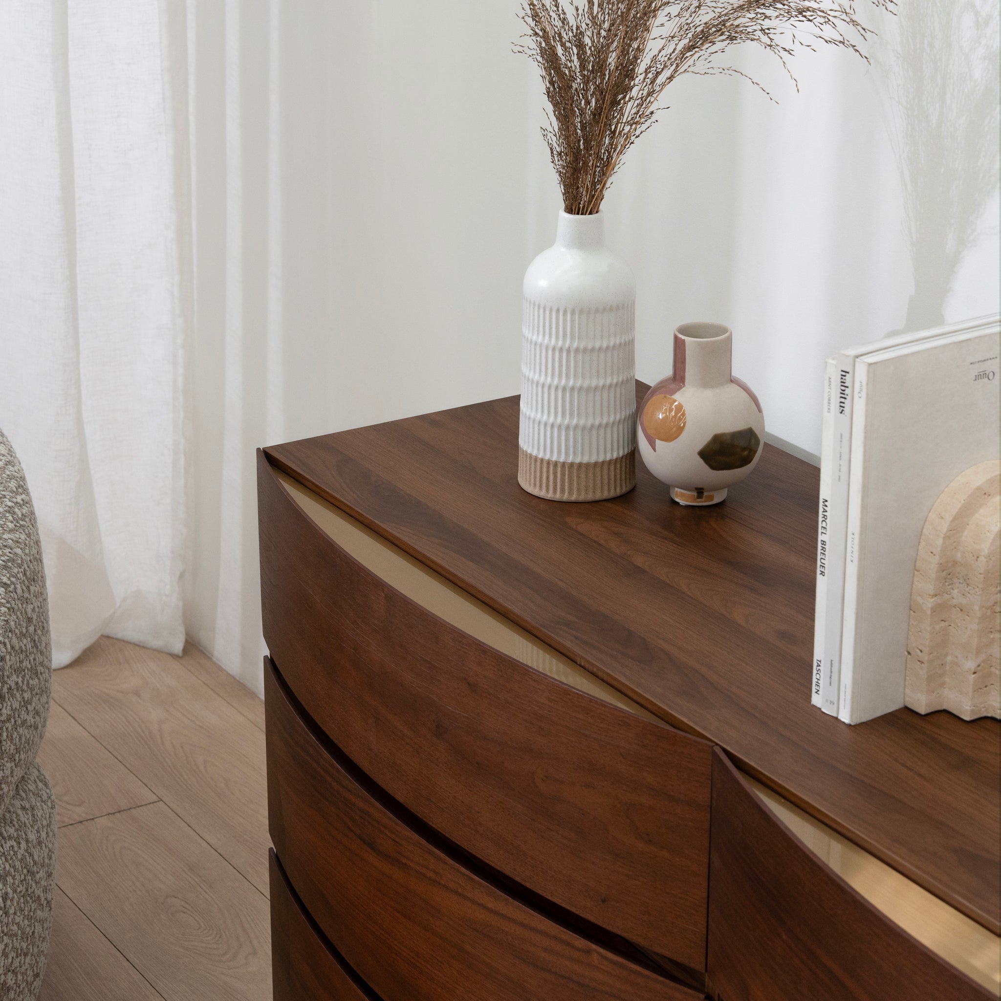 Dorit Chest of Drawer - Walnut Drawer Iggy-Core