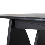 Ex Display - Amano 1.8m Elm Dining Table - Full Black Dining Table Nicki-Core