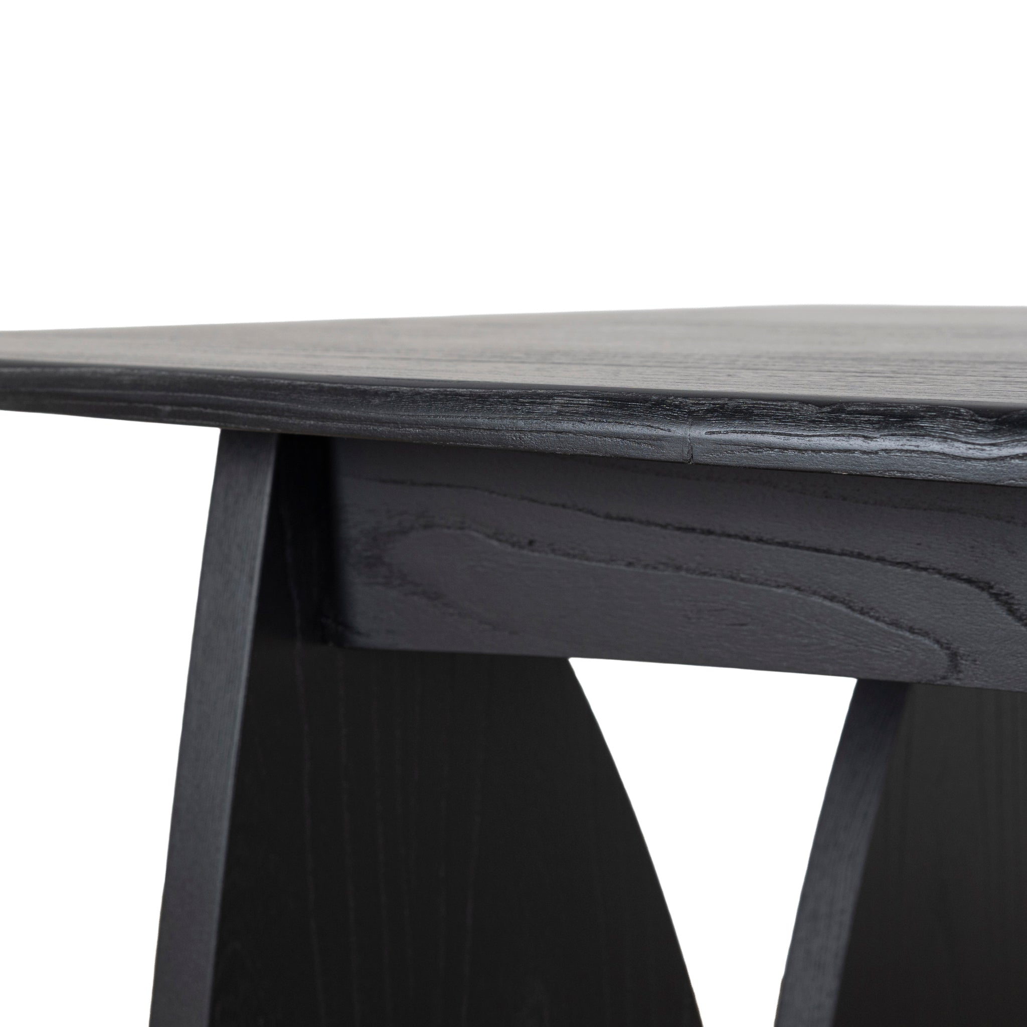 Ex Display - Amano 1.8m Elm Dining Table - Full Black Dining Table Nicki-Core