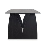 Ex Display - Amano 1.8m Elm Dining Table - Full Black Dining Table Nicki-Core