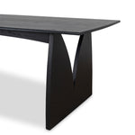 Ex Display - Amano 1.8m Elm Dining Table - Full Black Dining Table Nicki-Core