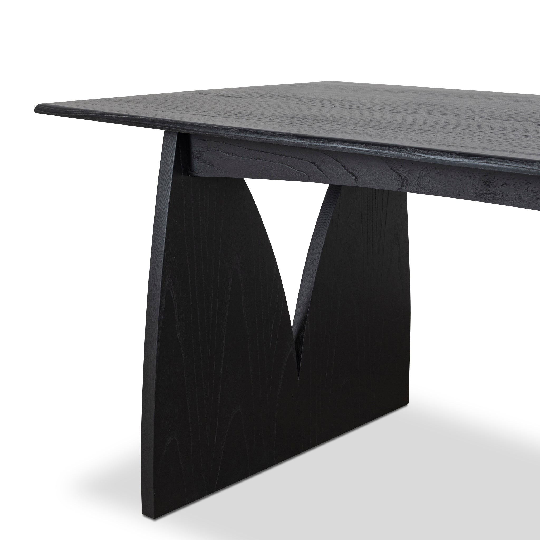 Ex Display - Amano 1.8m Elm Dining Table - Full Black Dining Table Nicki-Core