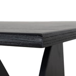 Ex Display - Amano 1.8m Elm Dining Table - Full Black Dining Table Nicki-Core