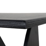 Ex Display - Amano 1.8m Elm Dining Table - Full Black Dining Table Nicki-Core
