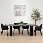 Auralin 2.4m Recycled Fir Dining Table - Full Black Dining Table Nicki-Core