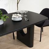 Auralin 2.4m Recycled Fir Dining Table - Full Black Dining Table Nicki-Core