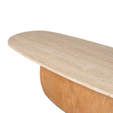 Edvard 2.4m Travertine Dining Table - Natural Dining Table Nicki-Core