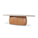 Ex Display - Edvard 2.8m Travertine Dining Table - Natural Dining Table Nicki-Core