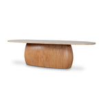 Edvard 2.4m Travertine Dining Table - Natural Dining Table Nicki-Core