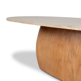 Edvard 2.4m Travertine Dining Table - Natural Dining Table Nicki-Core