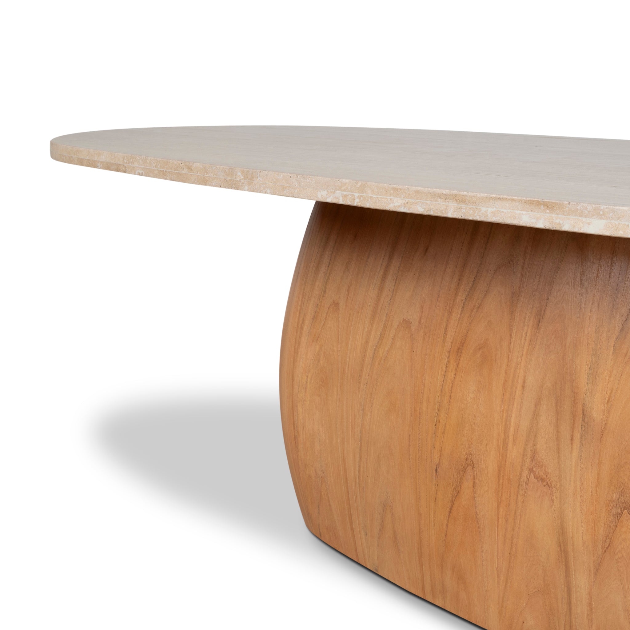 Edvard 2.4m Travertine Dining Table - Natural Dining Table Nicki-Core