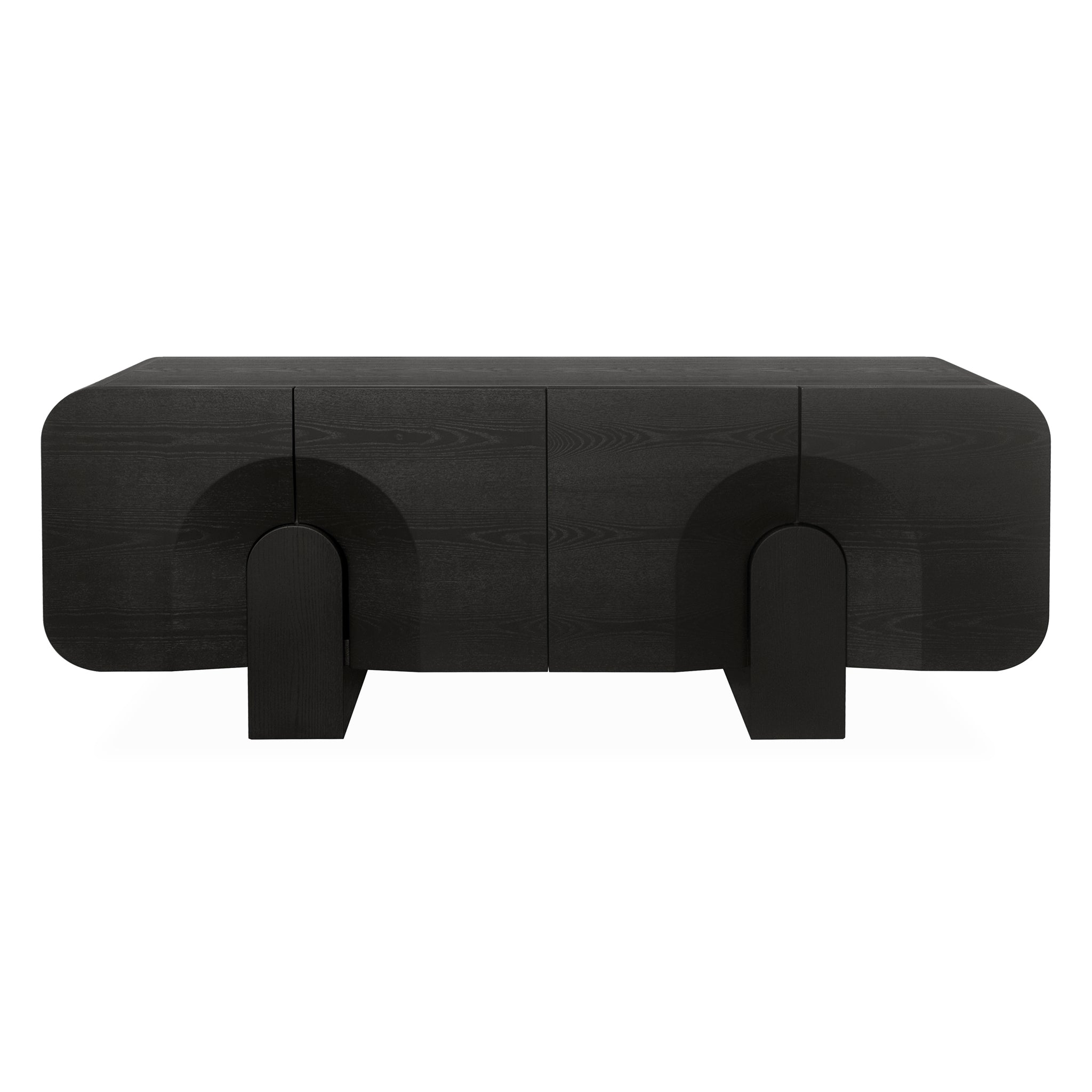 Alisha 2.1m Buffet Unit - Textured Espresso Black Buffet & Sideboard Valerie-Core