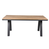 Vanesa 1.8m Charcoal Outdoor Dining Table - Natural Dining Table Industra-Core