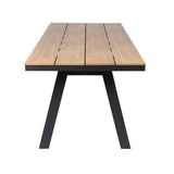 Vanesa 2.3m Charcoal Outdoor Dining Table - Natural Dining Table Industra-Core