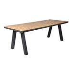 Vanesa 2.3m Charcoal Outdoor Dining Table - Natural Dining Table Industra-Core