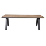 Vanesa 2.3m Charcoal Outdoor Dining Table - Natural Dining Table Industra-Core