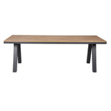 Vanesa 2.3m Charcoal Outdoor Dining Table - Natural Dining Table Industra-Core