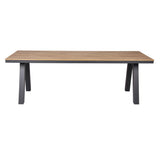 Vanesa 2.3m Charcoal Outdoor Dining Table - Natural Dining Table Industra-Core