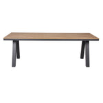 Vanesa 2.3m Charcoal Outdoor Dining Table - Natural Dining Table Industra-Core