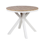 Vanesa 90cm Round Sand White Outdoor Dining Table - Natural Outdoor Table Industra-Core