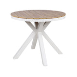 Vanesa 90cm Round Sand White Outdoor Dining Table - Natural Outdoor Table Industra-Core