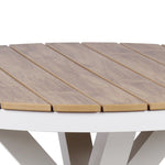 Vanesa 90cm Round Sand White Outdoor Dining Table - Natural Outdoor Table Industra-Core