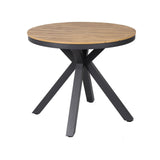 Vanesa 90cm Round Charcoal Outdoor Dining Table - Natural Dining Table Industra-Core