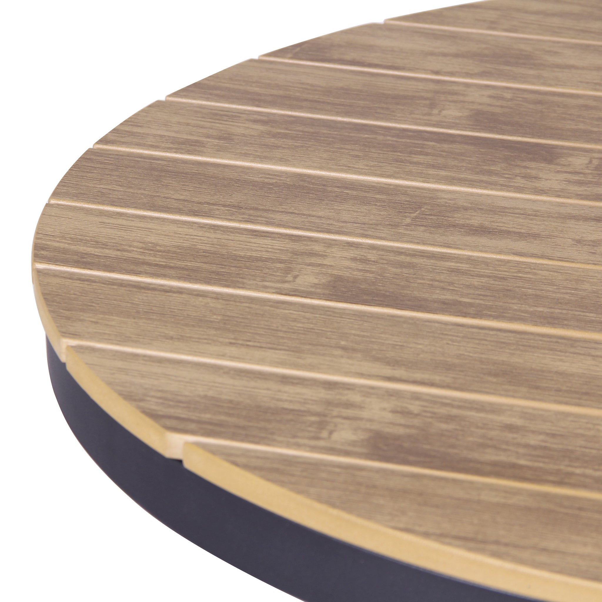 Vanesa 90cm Round Charcoal Outdoor Dining Table - Natural Dining Table Industra-Core