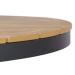 Vanesa 90cm Round Charcoal Outdoor Dining Table - Natural Dining Table Industra-Core