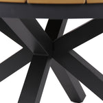 Vanesa 1.4m Round Charcoal Outdoor Dining Table - Natural Dining Table Industra-Core