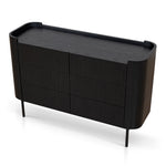 Gemma 1.2m Chest of Drawers - Full Black Drawer KD-Core