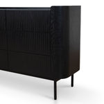 Gemma 1.2m Chest of Drawers - Full Black Drawer KD-Core