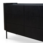 Gemma 1.2m Chest of Drawers - Full Black Drawer KD-Core
