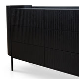 Gemma 1.2m Chest of Drawers - Full Black Drawer KD-Core