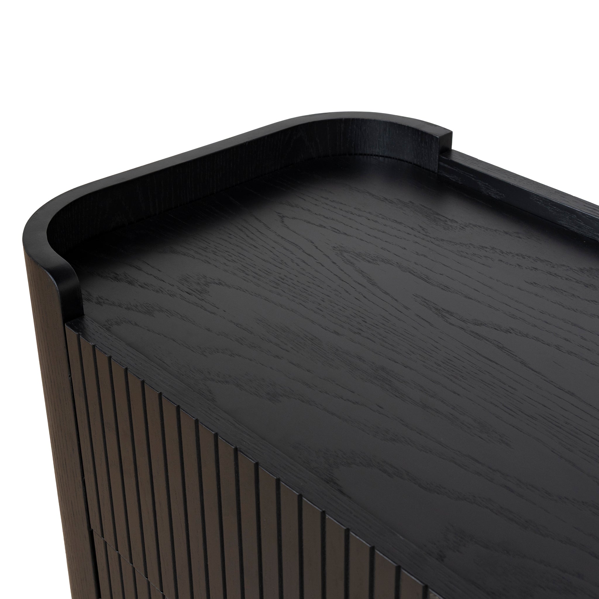 Gemma 1.2m Chest of Drawers - Full Black Drawer KD-Core