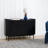 Gemma 1.2m Chest of Drawers - Full Black Drawer KD-Core