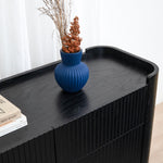 Gemma 1.2m Chest of Drawers - Full Black Drawer KD-Core