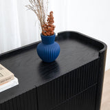 Gemma 1.2m Chest of Drawers - Full Black Drawer KD-Core