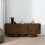 Gidon 2.2m Buffet Unit - Caramel Oak Buffet & Sideboard Valerie-Core