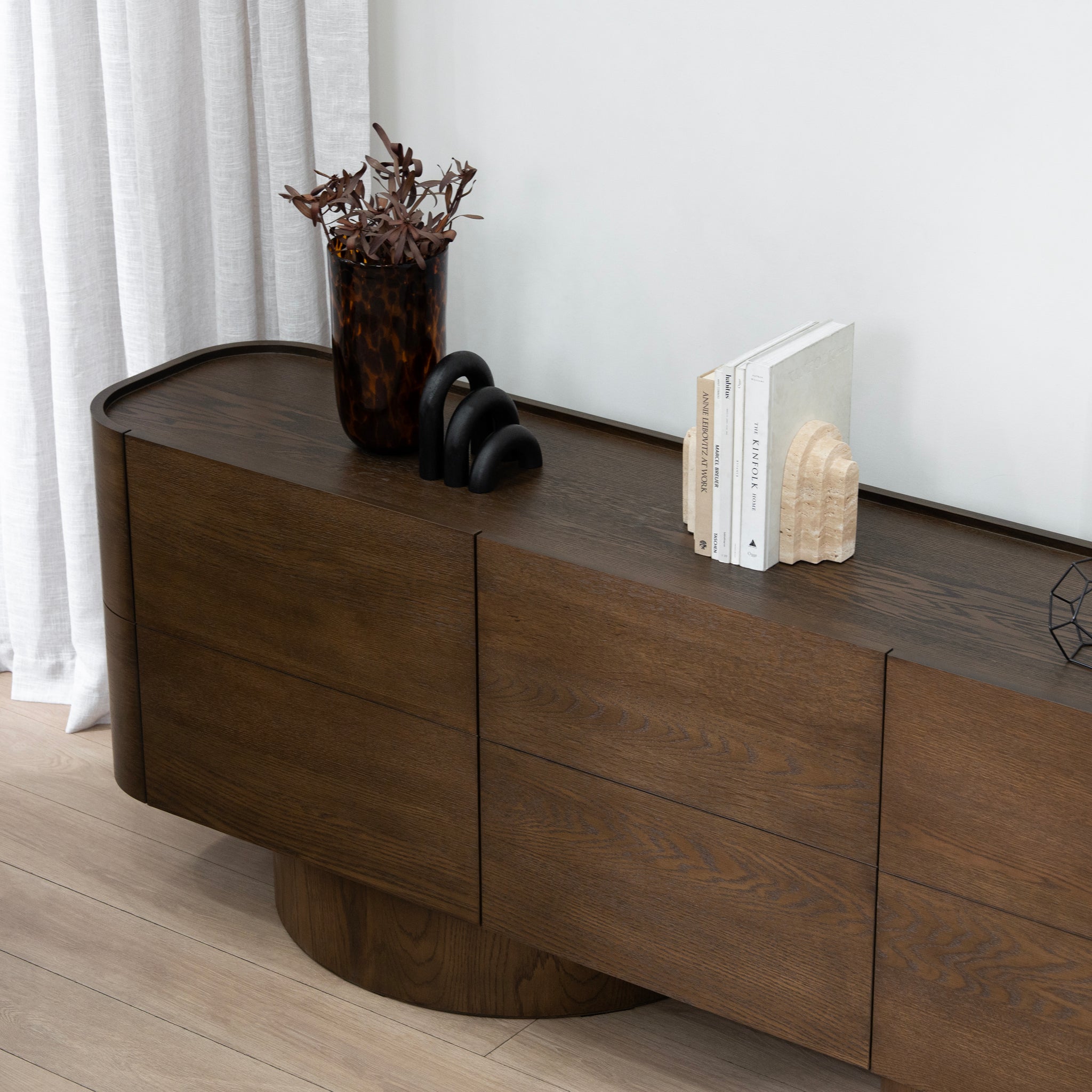 Gidon 2.2m Buffet Unit - Caramel Oak Buffet & Sideboard Valerie-Core