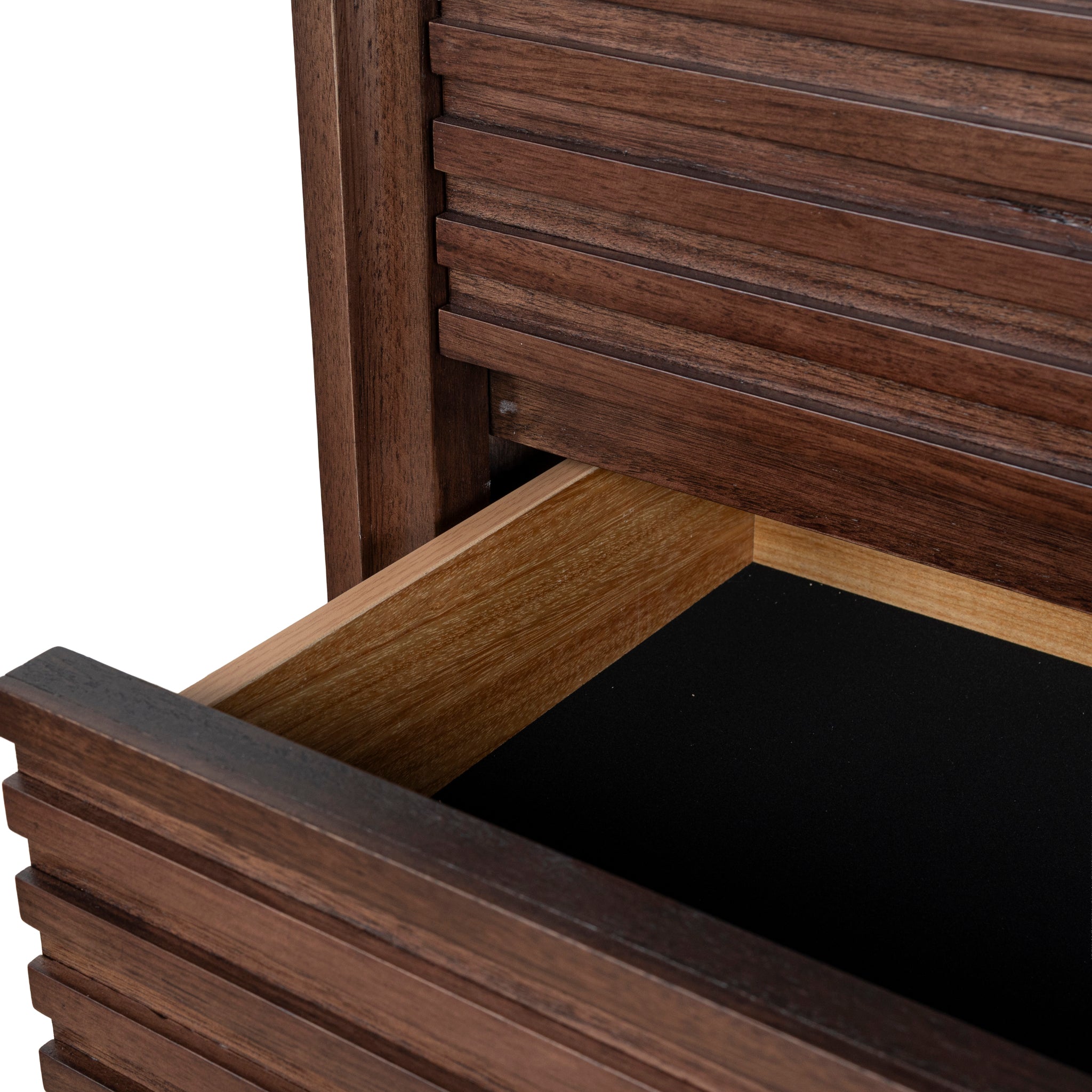 Amparo Tallboy Drawer Chest - Walnut Drawer AU Wood-Core