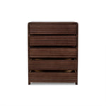Amparo Tallboy Drawer Chest - Walnut Drawer AU Wood-Core