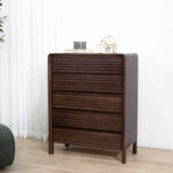 Amparo Tallboy Drawer Chest - Walnut Drawer AU Wood-Core