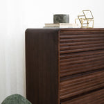 Amparo Tallboy Drawer Chest - Walnut Drawer AU Wood-Core