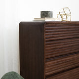 Amparo Tallboy Drawer Chest - Walnut Drawer AU Wood-Core