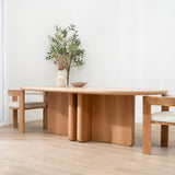 Ex Display - Valdis 2.4m Dining Table - Natural Oak Dining Table Century-Core