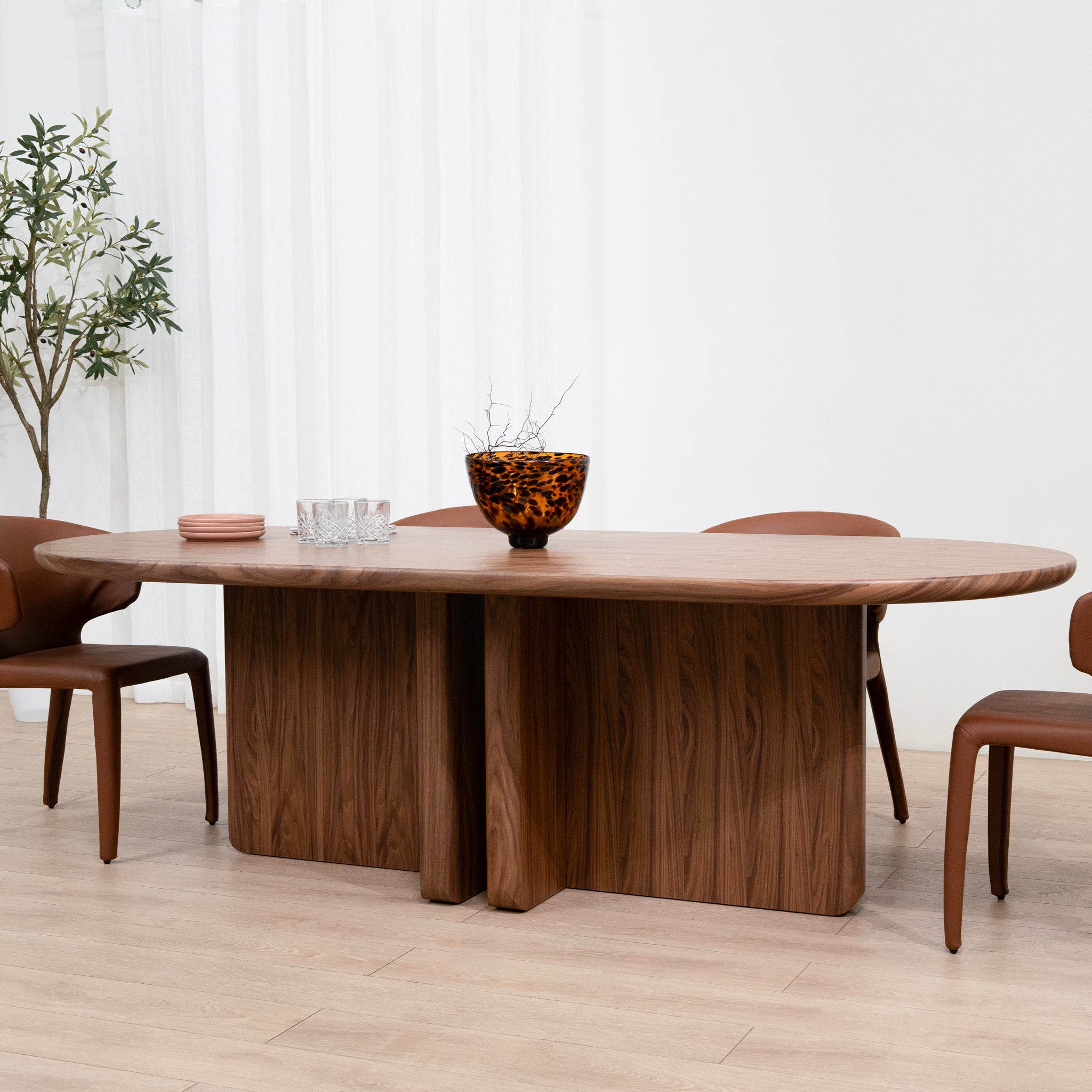 Valdis 2.4m Dining Table - Walnut Dining Table Century-Core