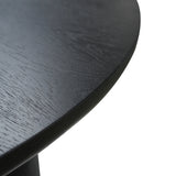 Nobu 1.5m Round Dining Table - Full Black Oak Dining Table Century-Core